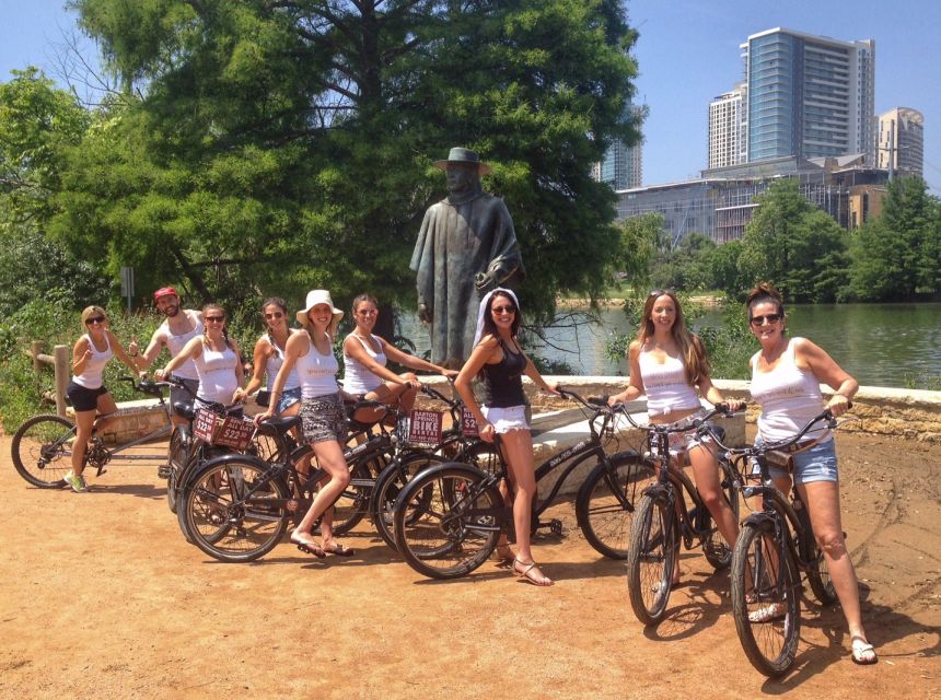 Austin: 1.5-Hour Lady Bird Lake Bike Tour - Stevie Ray Vaughn statue to the Congress Avenue bridge: iconic Austin in a short stretch