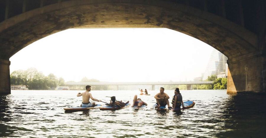 Austin: Lady Bird Lake Stand-Up Paddleboard Rental - Cruising Toward the Colorado River and Congress Avenue Bridge