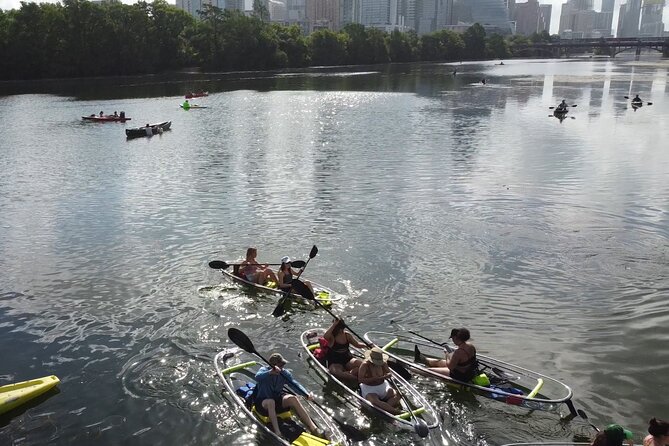 Downtown Austin Skyline Clear Kayak Tour at Lady Bird Lake - Pfluger Pedestrian Bridge and the Rail Steel Truss: Austin’s Built-Form Story