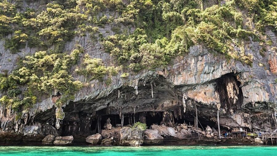 From Krabi: Phi Phi Early Bird & 4 Islands by Speedboat - Viking Cave and Monkey Bay: seeing wildlife without the chaos