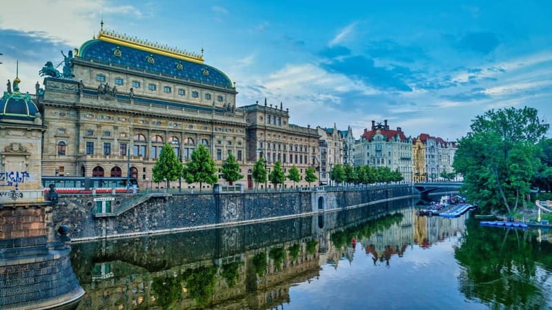 Prague: Iconic cafés early bird morning food tour. - New Town walking blocks: the city widens out
